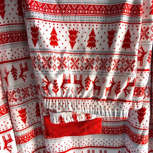 Jammies For The Families Nordic Reindeer Red/White Soft Woman XL Pajama Set #C - Picture 2 of 5